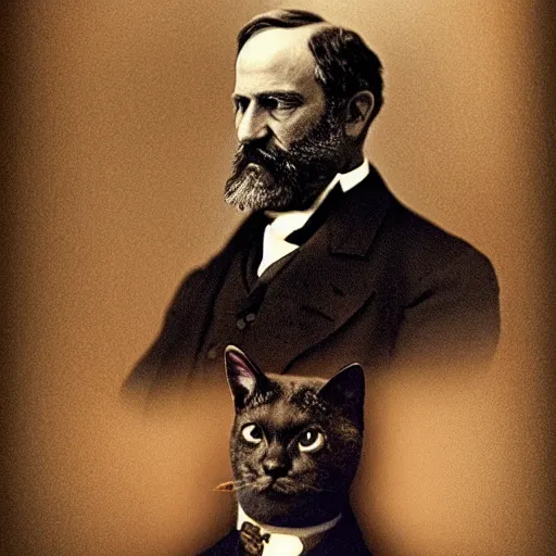 Prompt: president garfield the cat