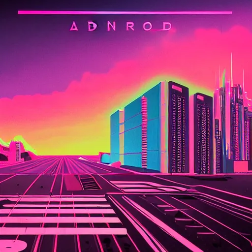 Prompt: abandoned, synthwave