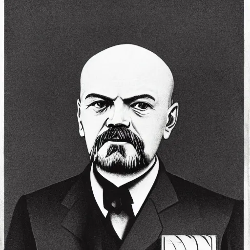 Prompt: soviet state portrait of vladimir lenin