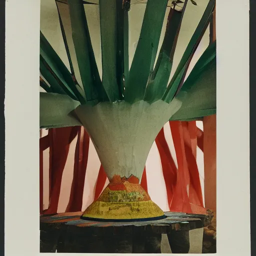 Image similar to A three color offset photography of single ((ethnographic )) object on display, anthropology of wonder, tropicalism, conceptual, exotic artifacts, colonial exploration, exhibition, 60s style