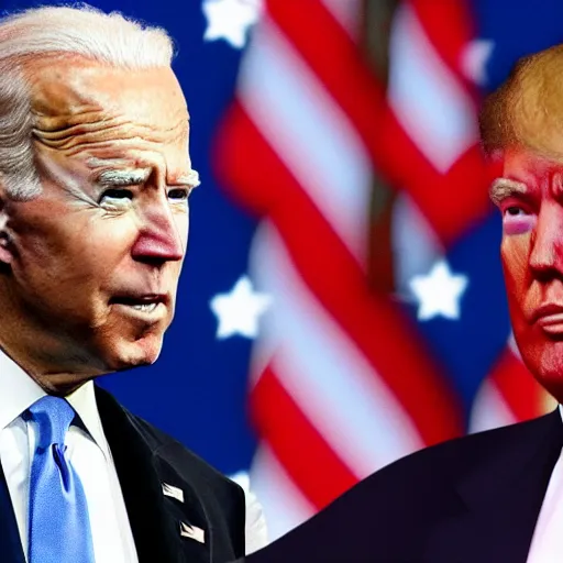 Image similar to Joe biden and Donald Trump fist fighting, 8k, high definition, highly detailed, photo-realistic