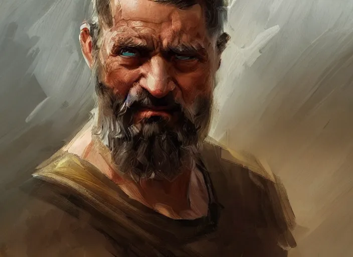 Image similar to concept art of stoicism, oil painting by Jama Jurabaev, extremely detailed, brush hard, artstation, for AAA game, high quality