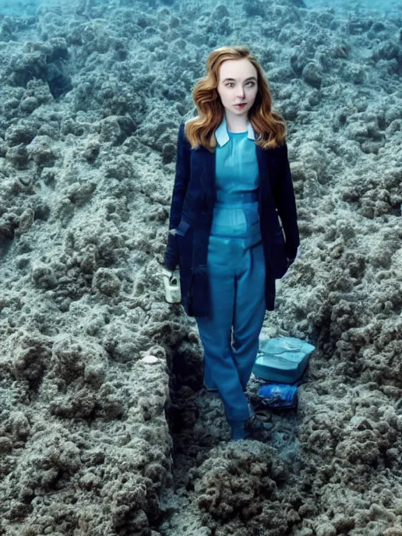 Image similar to jodie marie comer opens her eyes on the seabed