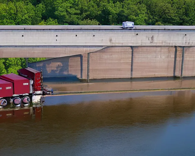 Image similar to liverpool ny onondaga parkway bridge with a semitruck stuck under it