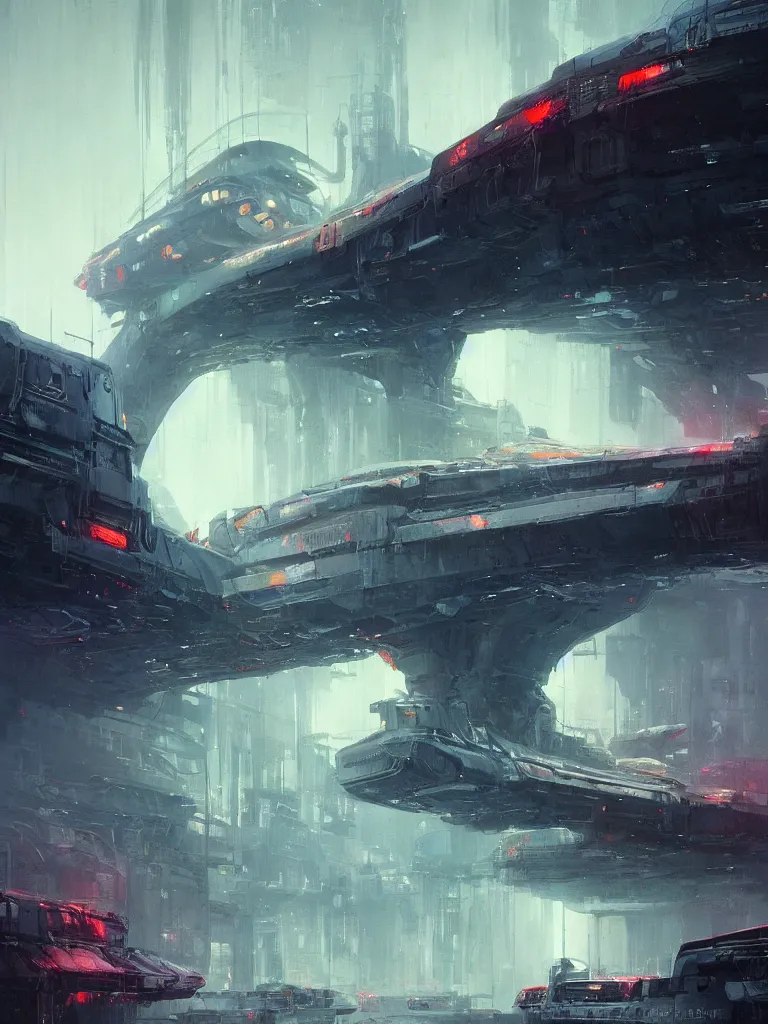 Image similar to concept art of an enormous bridge leading into a gigantic sci - fi white dome, grimy, gritty, blade runner 2 0 4 9, trending on artstation, award winning painting, cgi, art by john berkey and anton fadeev and john howe and simon stalenhag