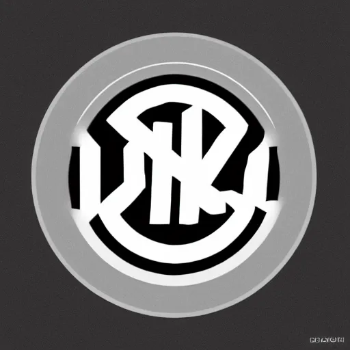 Image similar to black on white logo design in style of eric hu, y 2 k, brutalism, acid, techno