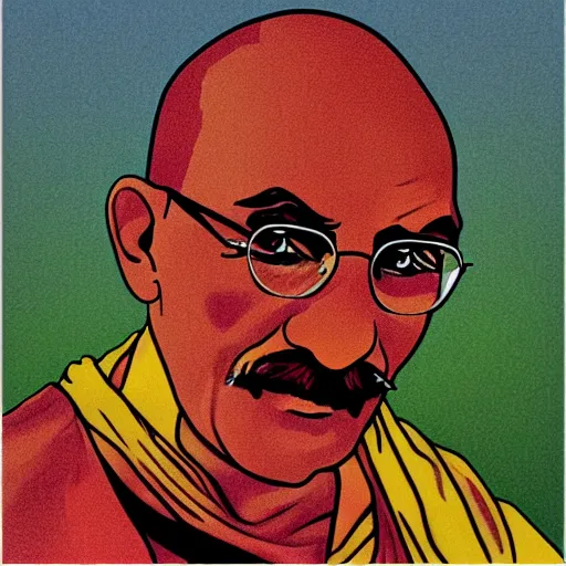 Image similar to mahatma gahndi pop art