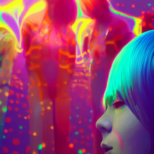 Prompt: psychedelic liquids people, colorful, cinematic, by wlop, by ilyu kuvshinov, super detailed, unreal engine 5, octane render, vfx, houdini, 8 k, super realistic