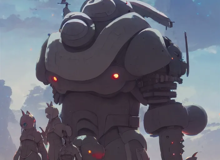Image similar to mole creatures dressed in military gear, details, futuristic, epic, destroyed city, landscape illustration concept art anime key visual trending pixiv fanbox by wlop and greg rutkowski and makoto shinkai and studio ghibli and kyoto animation symmetrical facial features
