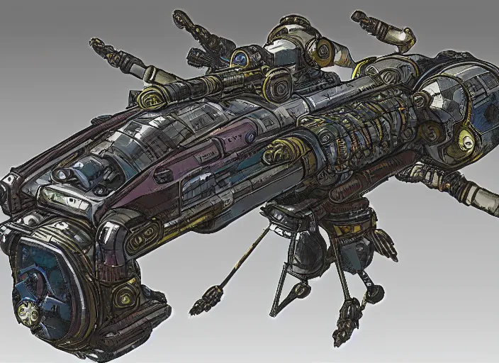 Image similar to magitech sci fi energy weapon of unknown tribal design