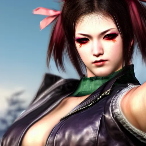 Prompt: beautiful portrait faces of females as tekken character