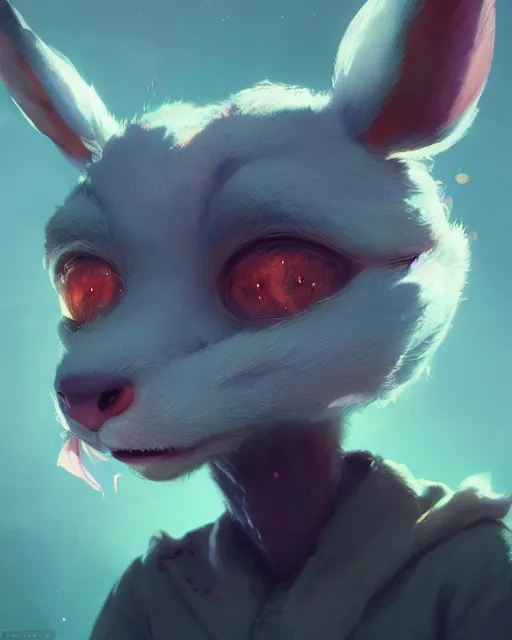 Image similar to a beautiful portrait of a cute anthropomorphic humanoid original fursona fantay character. big eyes. character design by cory loftis, fenghua zhong, ryohei hase, ismail inceoglu and ruan jia. volumetric light, detailed, rendered in octane