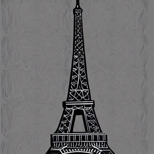 Prompt: Tour Eiffel in the style of a neoclassical building, digital illustration, exterior design