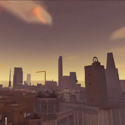 Image similar to London skyline in team fortress 2