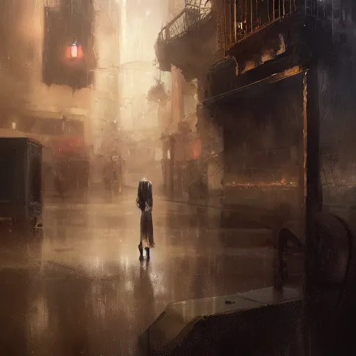 Prompt: thunderstorm in marrakech, dramatic lighting, lovecraftian, painted by raymond swanland, painted by greg rutkowski, painted by jeremy mann, painted by artgerm, painted by igor kieryluk, trending on artstation