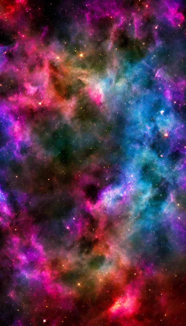 Prompt: hubble space telescope photograph of dark and colorful nebula, 4k, highly detailed
