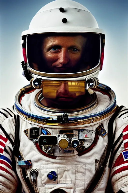 Image similar to extremely detailed portrait of astronaut, helmet, visor, full frame, award winning photo by jimmy nelson