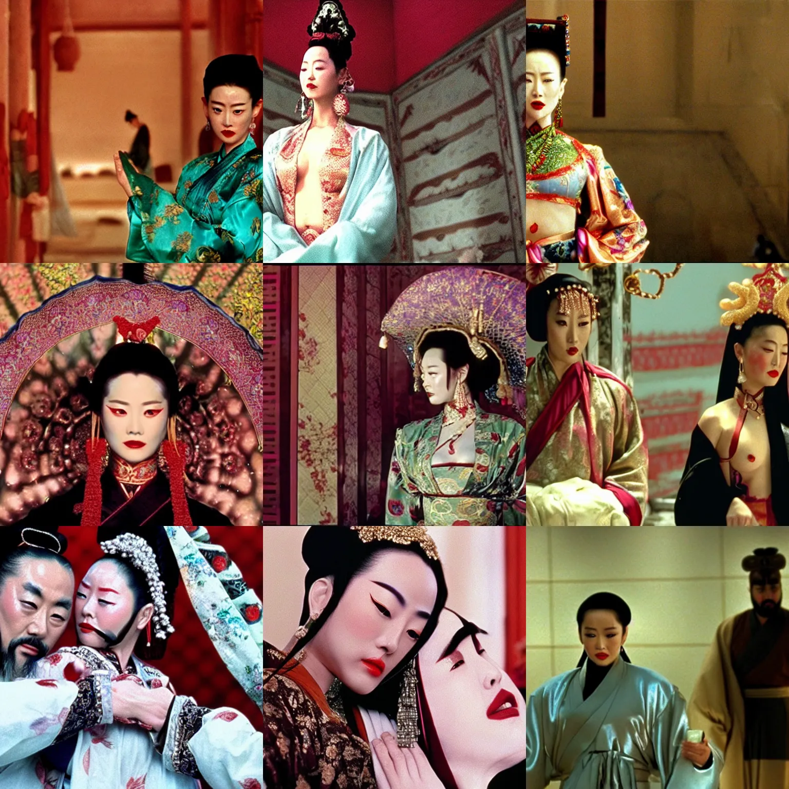 Prompt: a film still from farewell my concubine ( 1 9 9 3 )