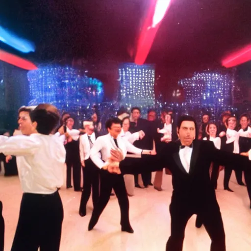 Prompt: John Travolta dancing in a Discothek 2022,8k