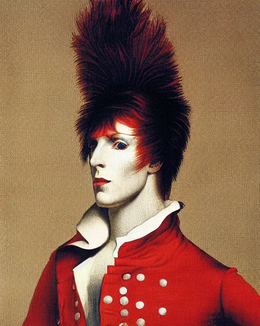 Image similar to a detailed portrait of ziggy stardust by jean auguste dominique ingres