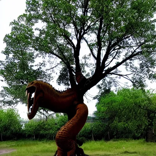 Image similar to a tree in the shape of a dinosaur