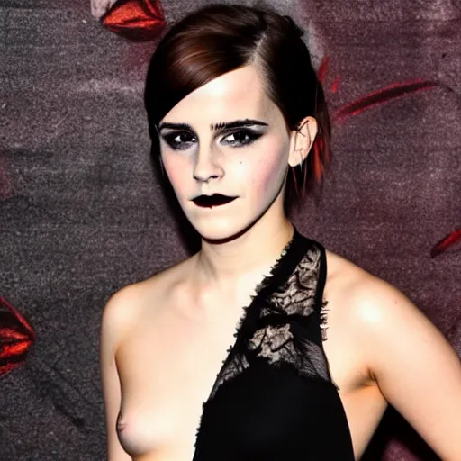 Image similar to Goth Emma Watson