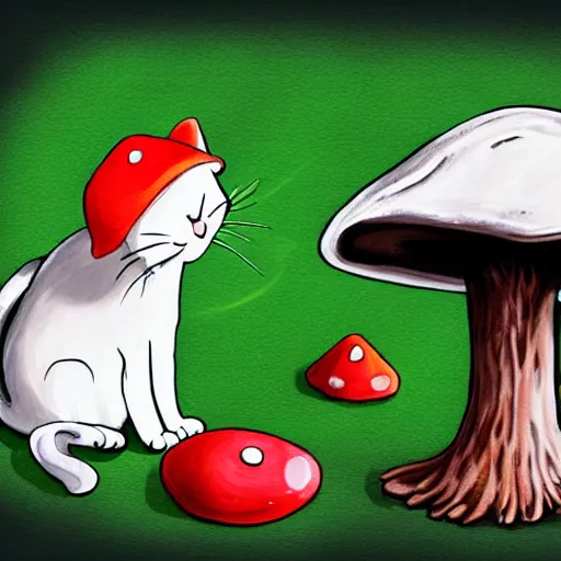 Image similar to cat x mushroom