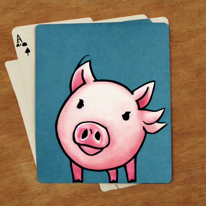 Image similar to magic the gathering pig card