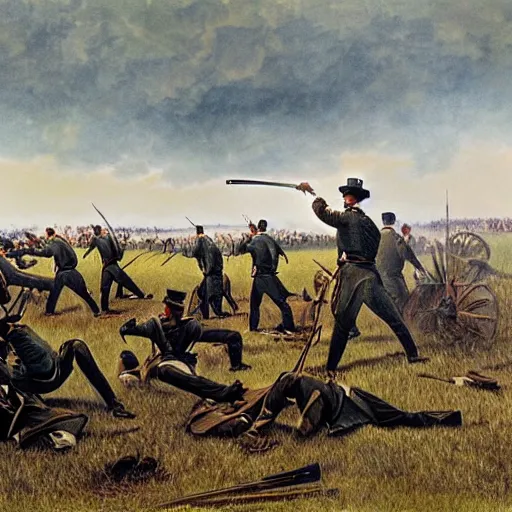 Prompt: gettysburg battle