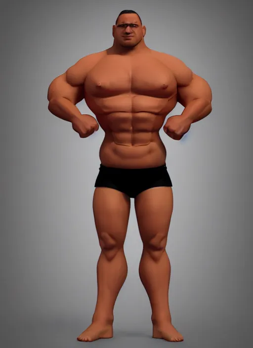 Image similar to 3 2 - year - old muscle man, short stubble, wearing short sleeve shirt and speedo, bara, character design, octane render, 8 k, portrait