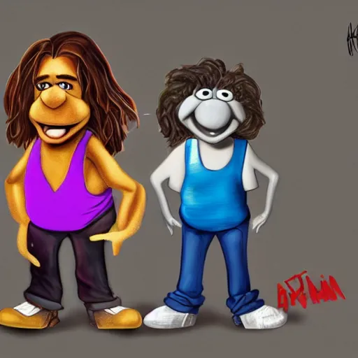 Prompt: arin hanson depicted as a muppet. trending on art - station. digital art. extremely detailed. photorealistic.