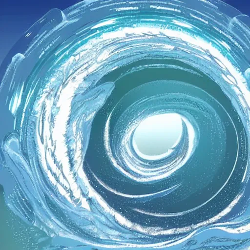 Image similar to tubular ocean wave that is a portal to another dimension