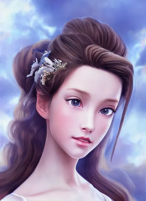 Prompt: elegant snobby rich Aerith Gainsborough looks intently at you in wonder and anticipation. ultra detailed painting at 16K resolution and epic visuals. epically surreally beautiful image. amazing effect, image looks crazily crisp as far as it's visual fidelity goes, absolutely outstanding. vivid clarity. ultra. iridescent. mind-breaking. mega-beautiful pencil shadowing. beautiful face. Ultra High Definition. process twice.