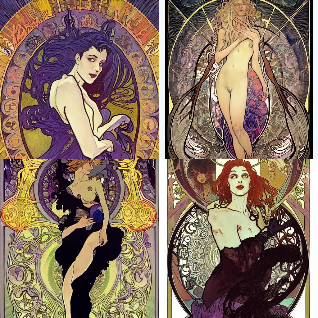 Prompt: dream of the endless from the sandman by neil gaiman, highly detailed illustration by Alphonse Mucha, trending on artstation