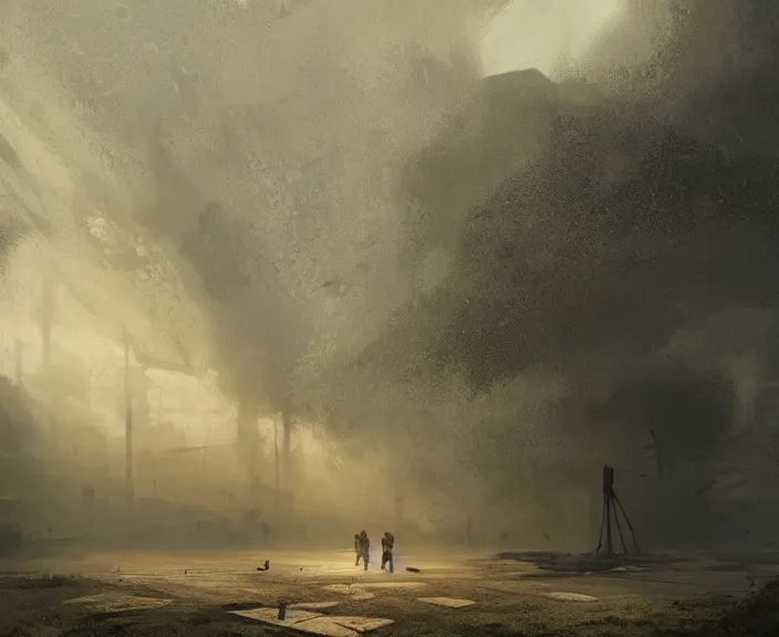 Prompt: Death camp, art by greg rutkowski and jan urschel, mysterious mood, volumetric lighting, 4k, crisp detail, high-quality art