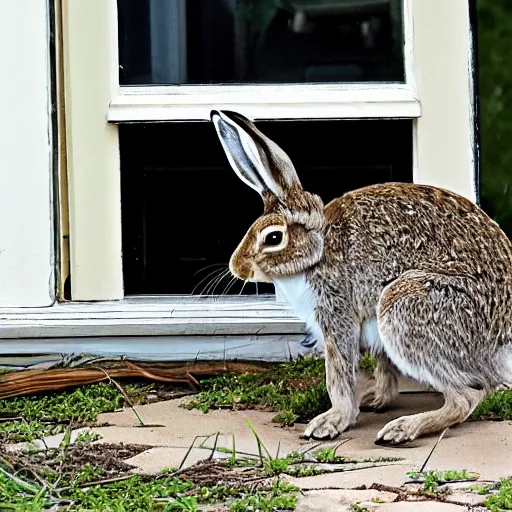 Image similar to the hare went out on the porch to scratch his egg