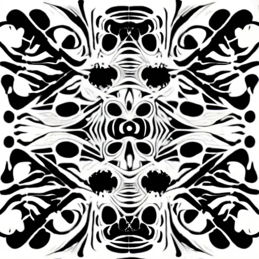 Prompt: trippy rorschach test by johannes bach