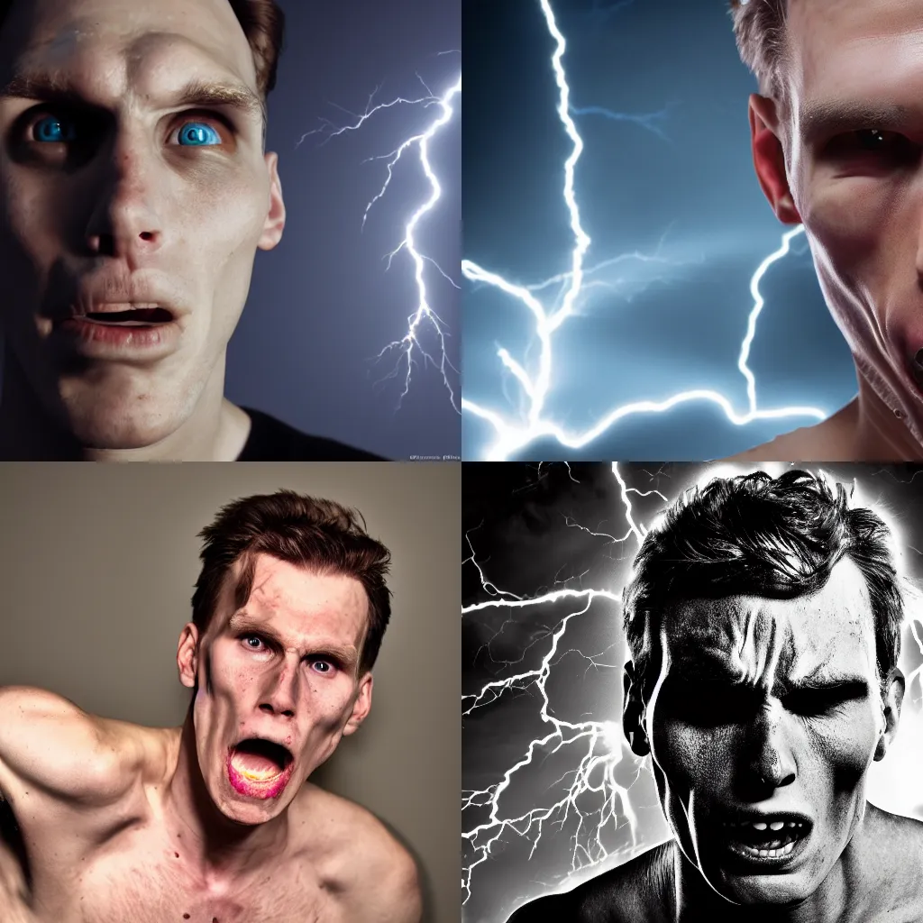 Prompt: Jerma985, Psycho, Realistic, Photo, 4k, 8K, Disturbing, Scary Lightning