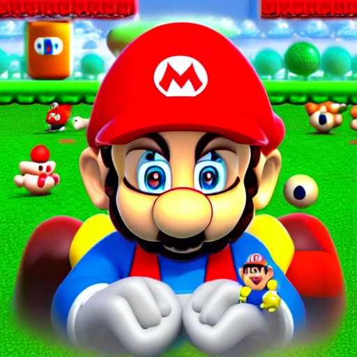 Image similar to surreal mario