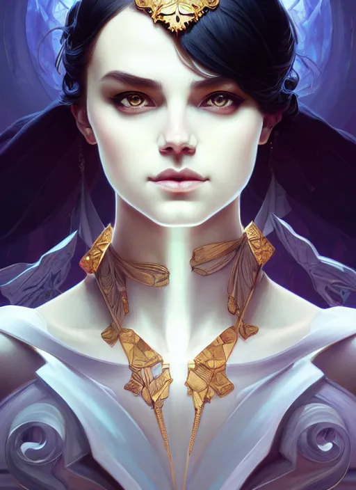 Image similar to symmetry!! portrait of pandora, dark fantasy, intricate, elegant, highly detailed, my rendition, digital painting, artstation, concept art, smooth, sharp focus, illustration, art by artgerm and greg rutkowski and alphonse mucha and huang guangjian and android jones and sachin teng