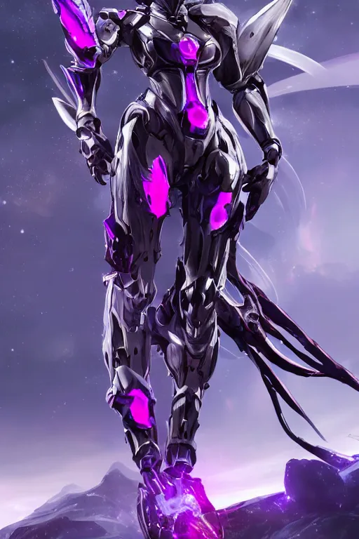 Prompt: galactic hyperdetailed elegant beautiful stunning giantess anthropomorphic mecha sexy hot female dragon goddess, sharp spines, sharp metal ears, smooth purple eyes, silver armor, fuschia skin, paws, rear shot, epic proportions, epic scale, epic size, warframe destiny fanart, furry, dragon art, goddess, giantess, furaffinity, octane render