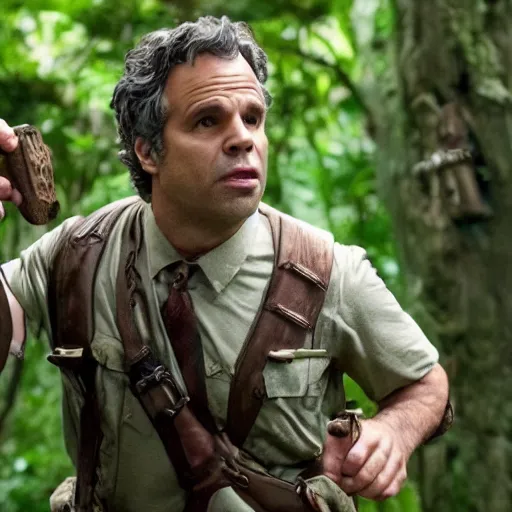 Prompt: Mark Ruffalo as Alan in Jumanji