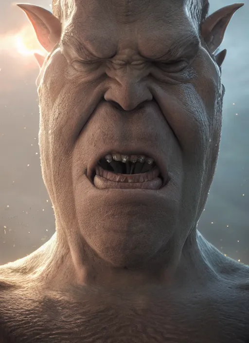 Image similar to twin - headed ogre, ultra detailed fantasy, elden ring, realistic, dnd character portrait, full body, dnd, rpg, lotr game design fanart by concept art, behance hd, artstation, deviantart, global illumination radiating a glowing aura global illumination ray tracing hdr render in unreal engine 5