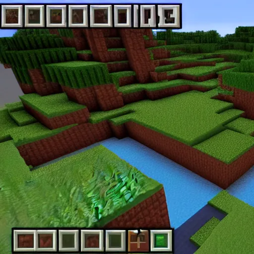 Prompt: minecraft beta screenshot
