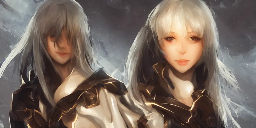 Prompt: ashen pure cyber messengers of fate, beautiful detailed young woman faces, 8k resolution