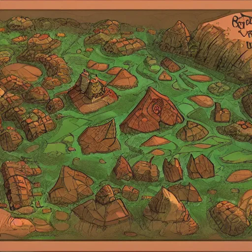 Image similar to a stylized map of a fantasy land, concept art by Muggur, deviantart contest winner, pixel art, 2d game art, concept art, official art