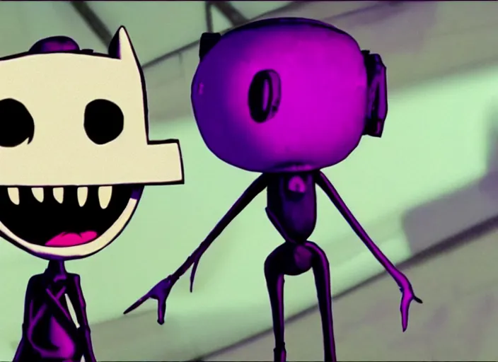 Image similar to film still of gab from invader zim in the new scifi movie, 4 k