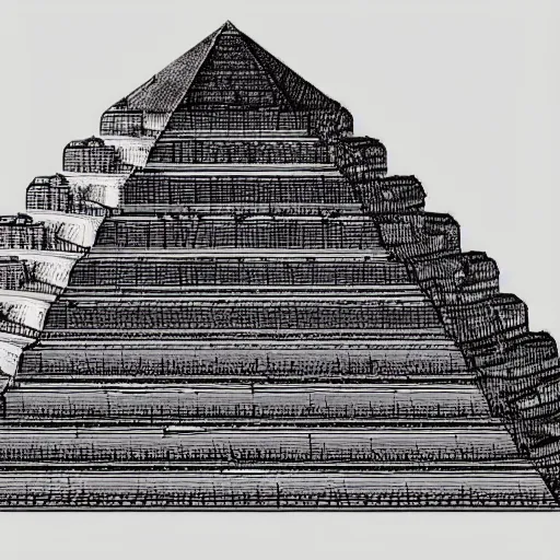 Prompt: pyramid ziggurat built around atop a gigantic reptile tortoise highly detailed concept art schematic, Laurie Greasley