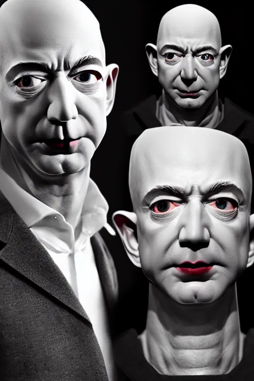 Image similar to jeff bezos as nosferatu, photorealistic, cinematic lighting, highly detailed, very intricate