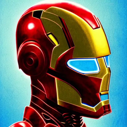 Image similar to steampunk, H.R. Giger design of Iron Man, body and head, drawing on pencil, ornate, details, smooth, sharp focus, illustration, realistic, cinematic, artstation, award winning, rgb, ethereal blue lighting, 8K, H 1088